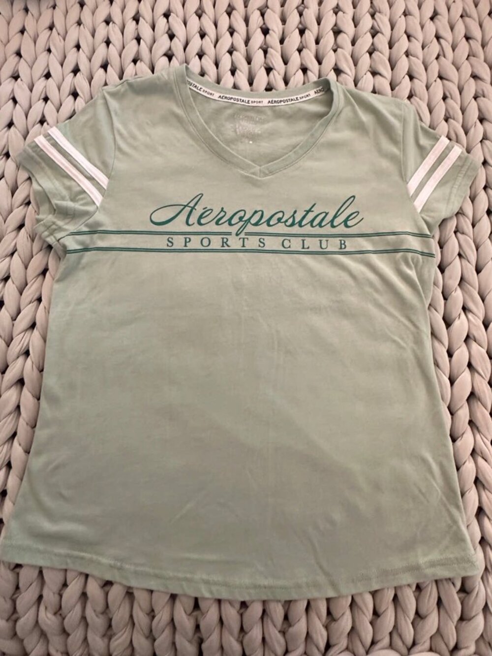 Aéropostale Sport Club Varsity Tee Mint Green Medium